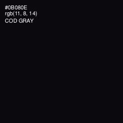 #0B080E - Cod Gray Color Image